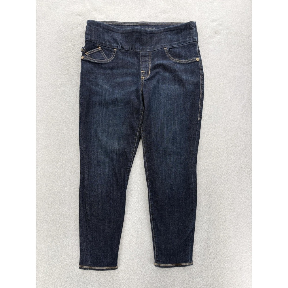 Rock & Republic Fever Jegging Jeans Womens 16 S Blue Dark Wash Mid Rise Stretch